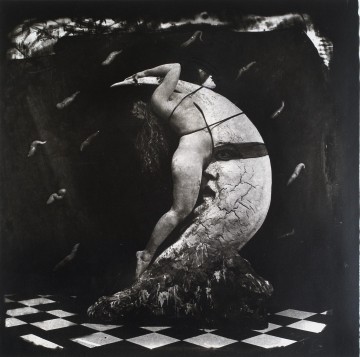 Woman tied to the moon