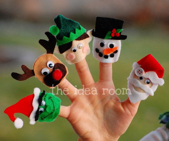 Christmas finger puppets