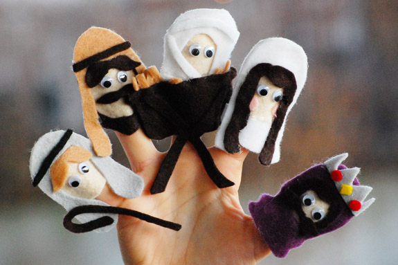 nativity finger puppets